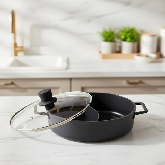 סיר יציקה מחולק 10*30 סמ  4.8 ליטר לבישול והגשה