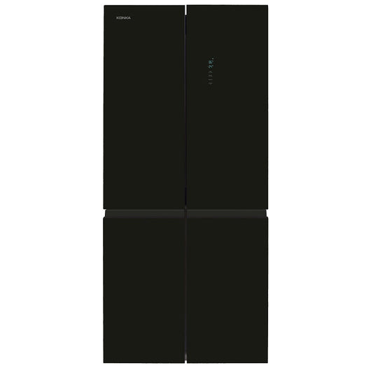 מקרר 4 דלתות זכוכית שחורה 474 ליטר KONKA KRF-480WG-B