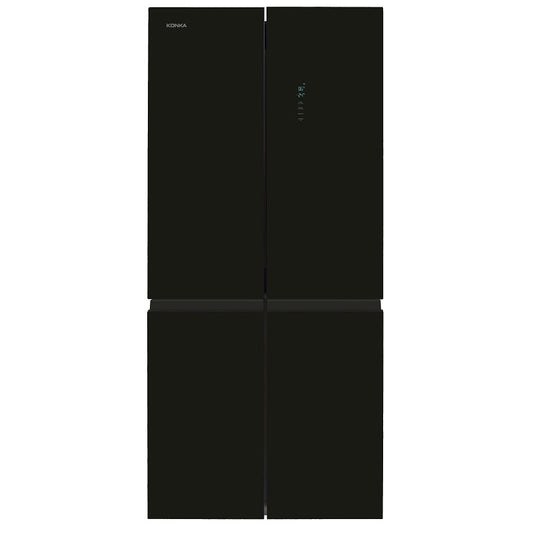 מקרר 4 דלתות זכוכית שחורה 474 ליטר KONKA KRF-480WG-B