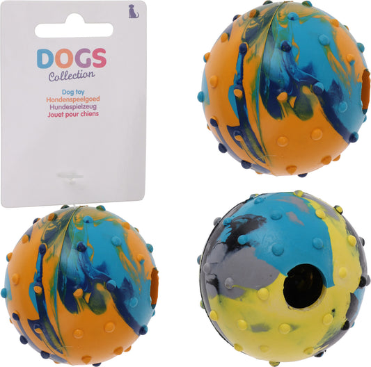 כדור משחק לכלב מגומי 6.5 סמ עם פעמון