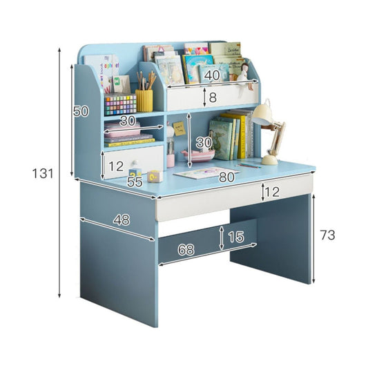 ספרייה שולחן מחשב כתיבה לחדר ילדים דגם RSM-2014 מבית ROSSO ITALY בצבע כחול
