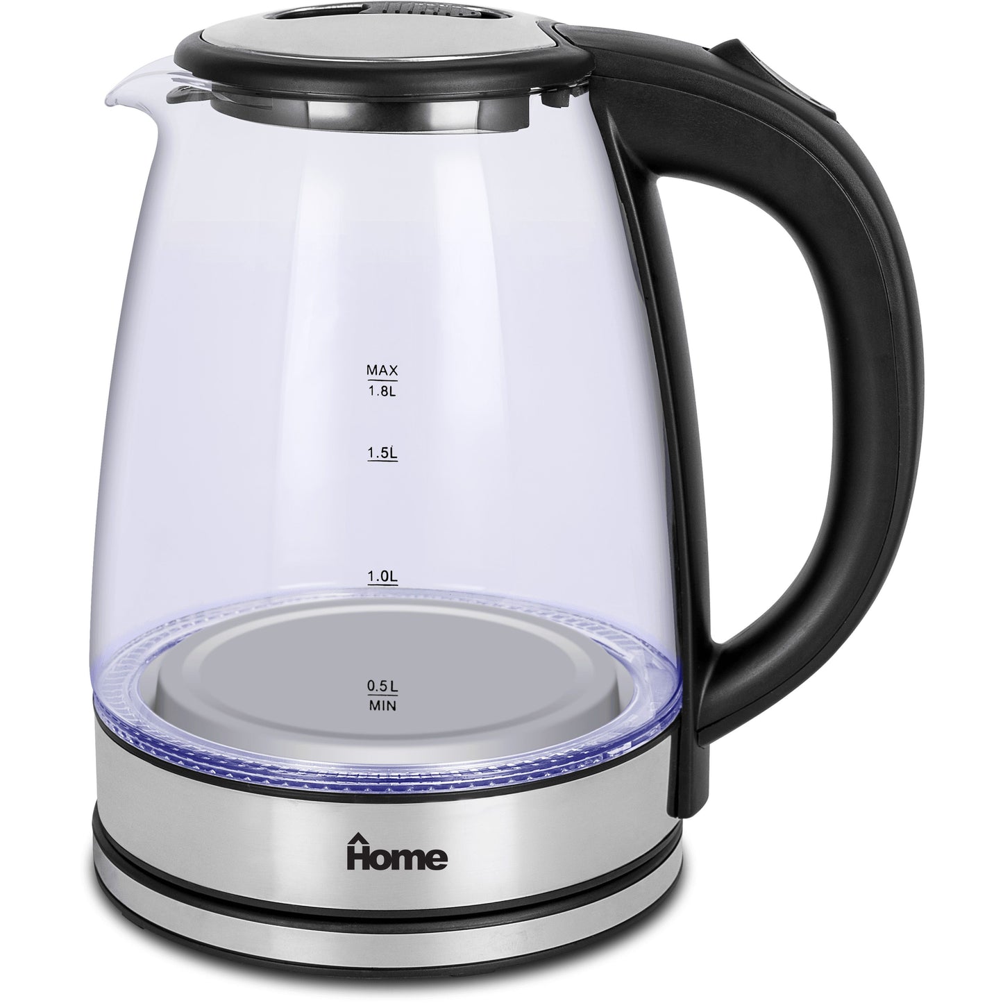 קומקום חשמלי 1.8 ליטר זכוכית כ-1600W דגם 1813 של HOME