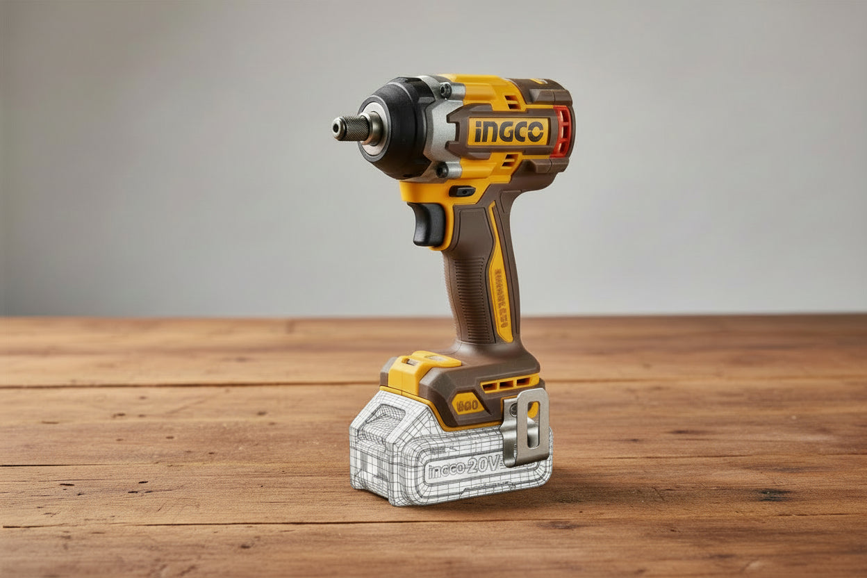 גוף מברגת אימפקט 20V+ שתי סוללות 4AH +מטען