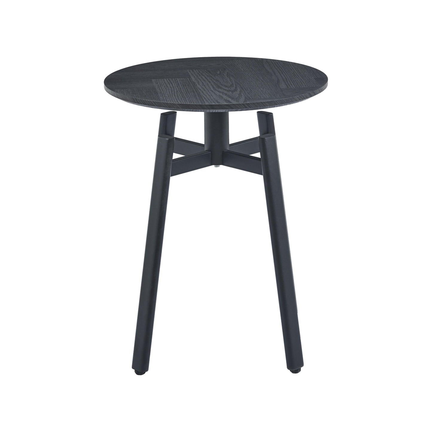 שולחן סלון עגול מיגו שחור קוטר 45