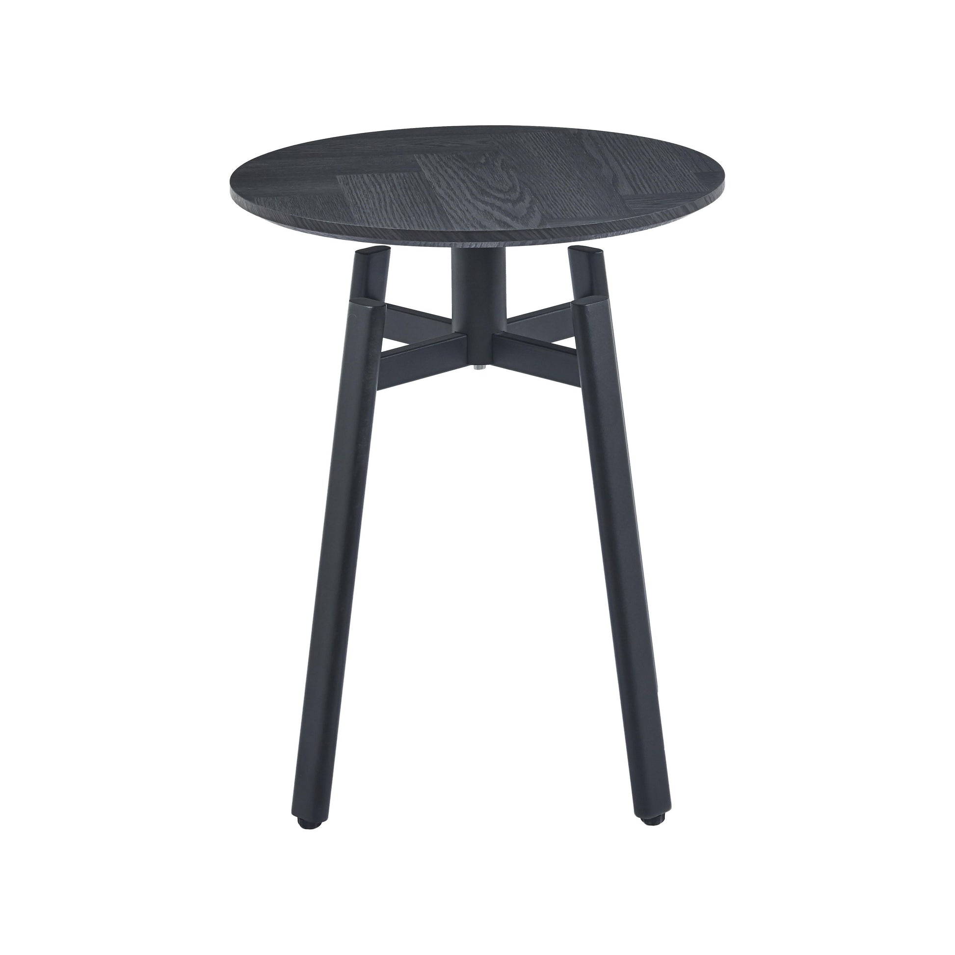 שולחן סלון עגול מיגו שחור קוטר 45