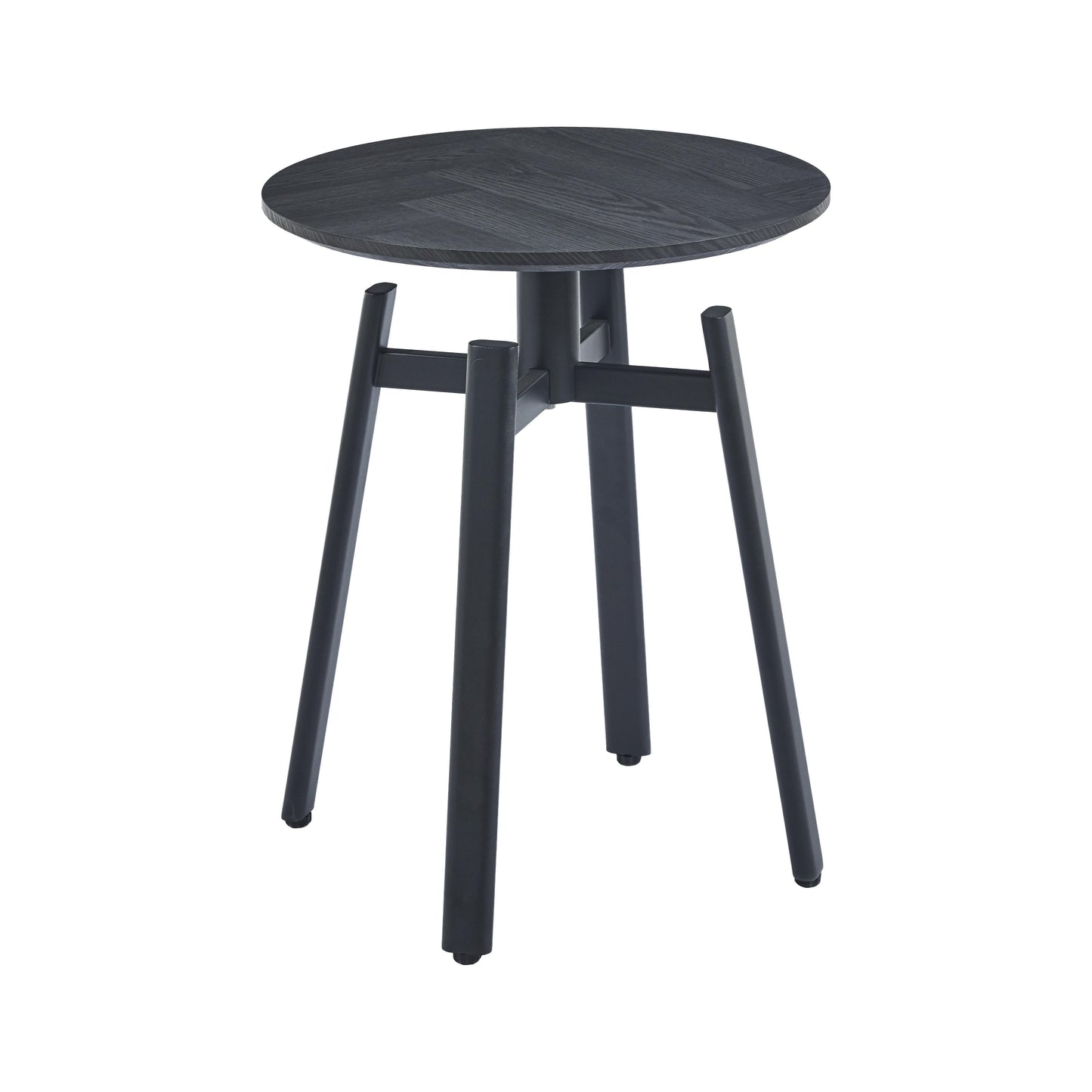 שולחן סלון עגול מיגו שחור קוטר 45