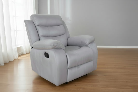 כורסת טלויזיה מפוארת אפורה