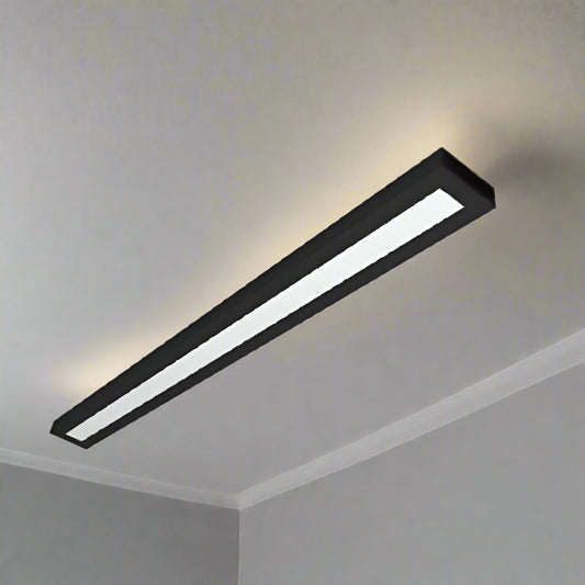 צמוד תקרה שחור מלבני 120*10 50W CCT