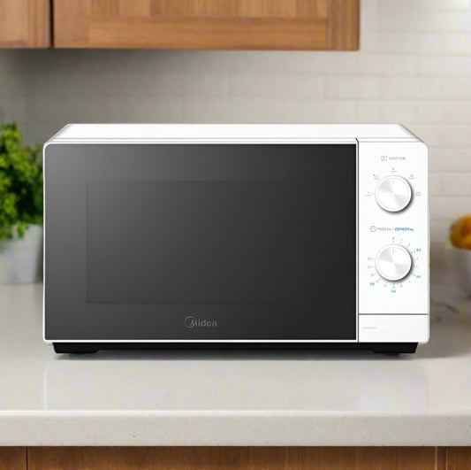 מיקרוגל מכני 20 ליטר לבן דגם MM7P012MZ של MIDEA