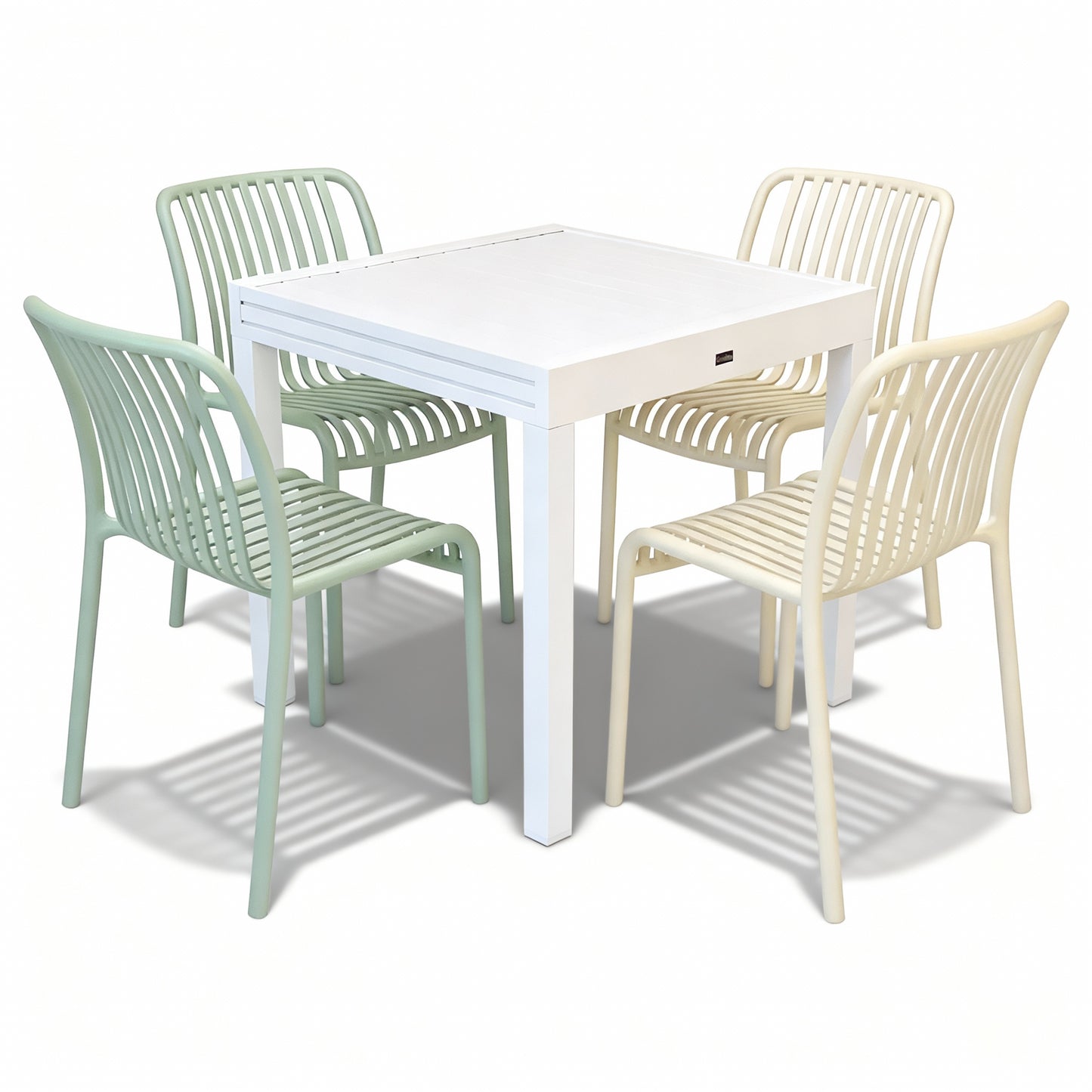 פינת אוכל לגינה "אולימפוס" + 4 כסאות "ELLA"