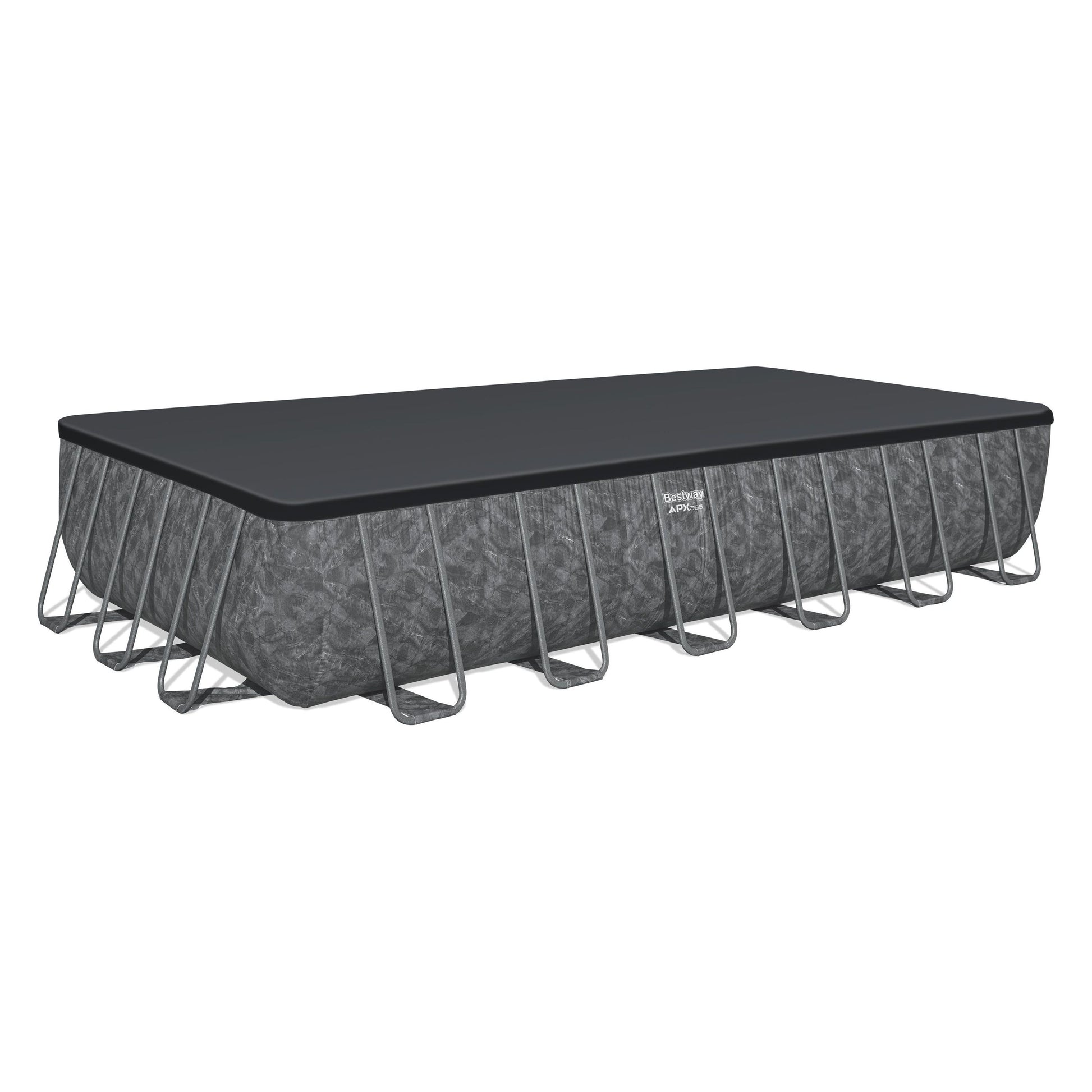 בריכה ביתית APX 365 7.32X3.66X1.32 מטר משאבה/כיסוי/סולם/צמר גפן, יבואן רשמי BESTWAY, דגם 561KG