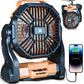 מאוורר קמפינג נייד נטען כתום דגם HC-23 של SYENERGY