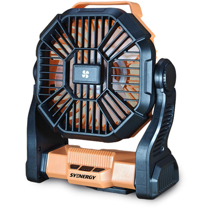 מאוורר קמפינג נייד נטען כתום דגם HC-23 של SYENERGY