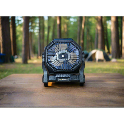 מאוורר קמפינג נייד נטען שחור דגם HC-23 של SYENERGY