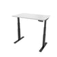 שולחן חשמלי מתכוונן דו מנועי רוחב 120 ס"מ לבן ורגל שחורה דגם HOP מבית Keisar קיסר