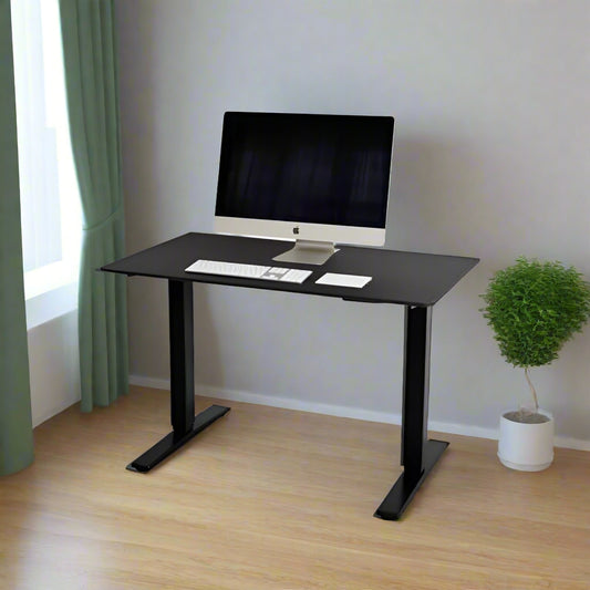 שולחן עבודה פנאומטי רוחב 120 ס"מ דגם Sit Stand Table מבית Keisar שחור