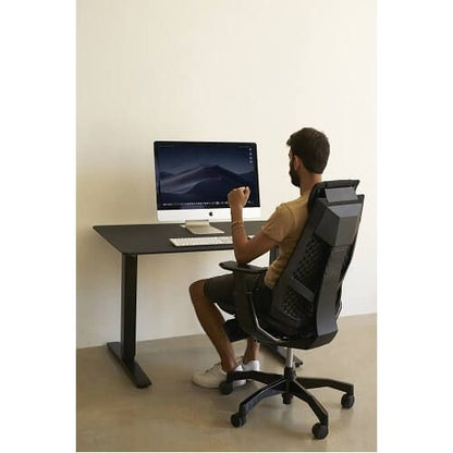 שולחן עבודה פנאומטי רוחב 120 ס"מ דגם Sit Stand Table מבית Keisar שחור