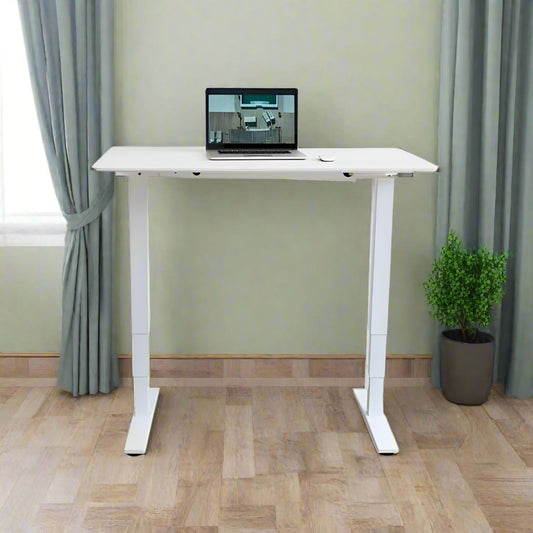 שולחן עבודה פנאומטי רוחב 160 ס"מ דגם Sit Stand Table מבית Keisar לבן
