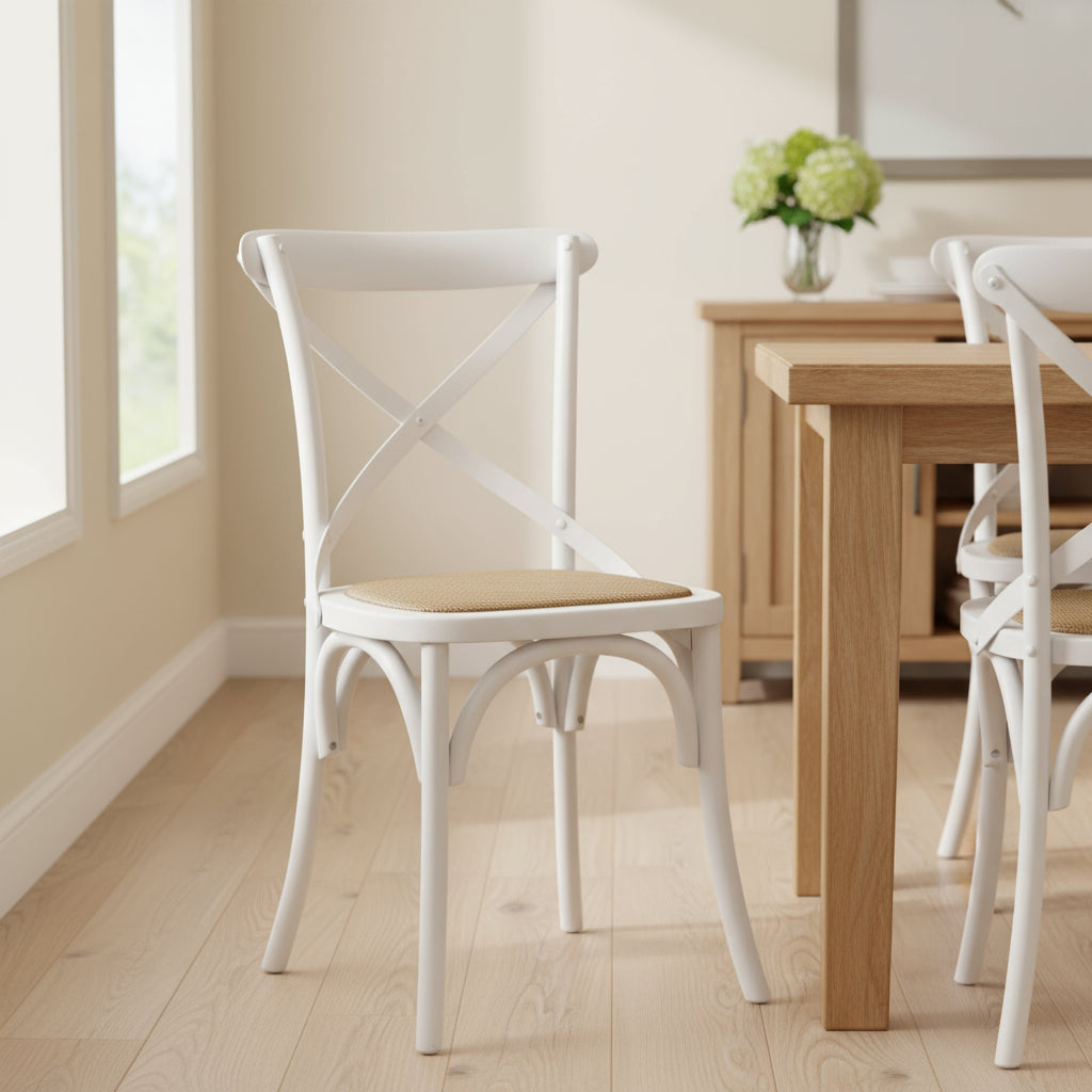 כסא פינת אוכל דגם איקס לבן