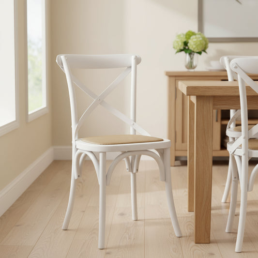 כסא פינת אוכל דגם איקס לבן