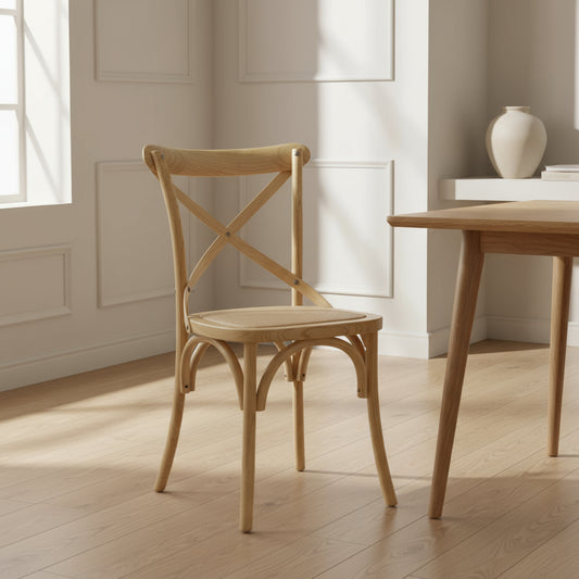 כסא פינת אוכל דגם איקס עץ בהיר