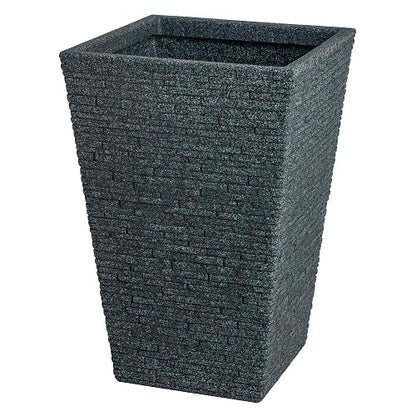 עציץ פלסטיק לידס מרובע 30*30 ס"מ אפור