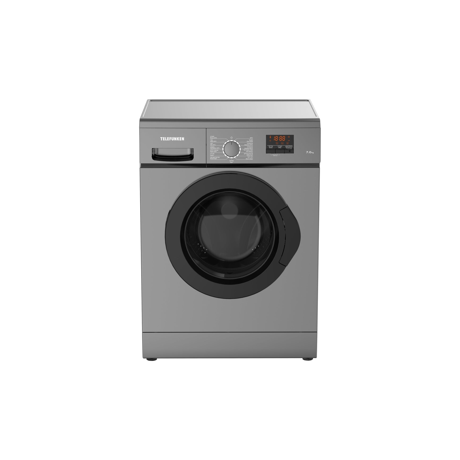 מכונת כביסה 7 ק"ג אפור דגם TWM700Q7 של TELEFUNKEN