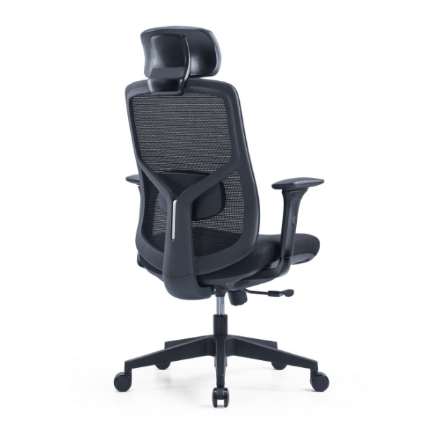 כיסא משרדי אורטופדי Black Bold כולל משענת ראש
