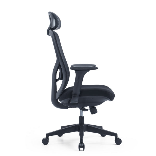 כיסא משרדי אורטופדי Black Bold כולל משענת ראש