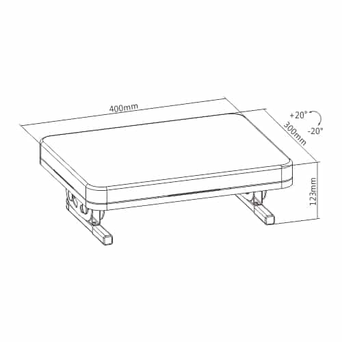 הדום ארגונומי דו שימושי עם ריפוד נשלף