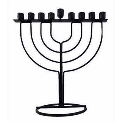 חנוכיה מתכת שחורה רוז 31/28 (AC-200-4)