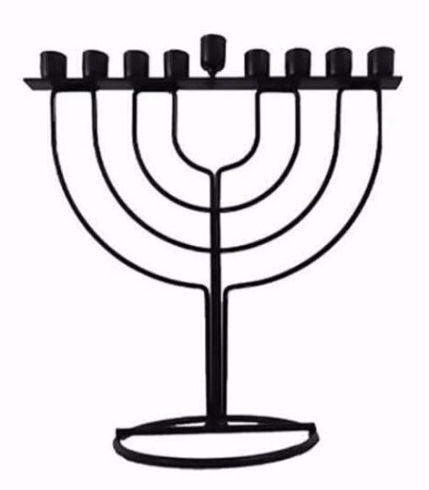 חנוכיה מתכת שחורה רוז 31/28 (AC-200-4)