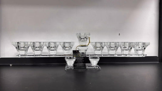 חנוכיית קריסטל ספיר 10/37.5 (DM9-9)