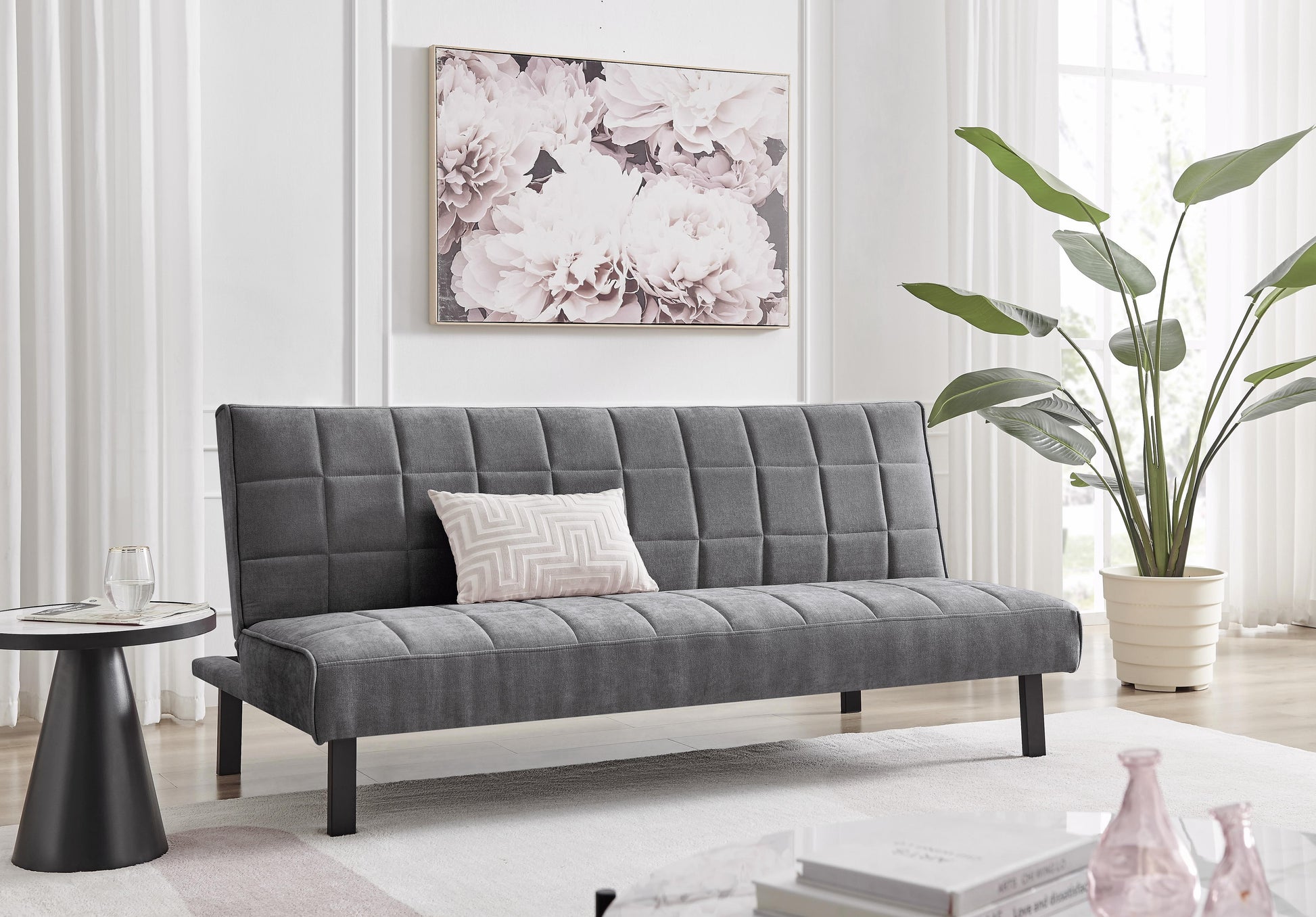 ספה נפתחת טליה אפורה 185 סמ