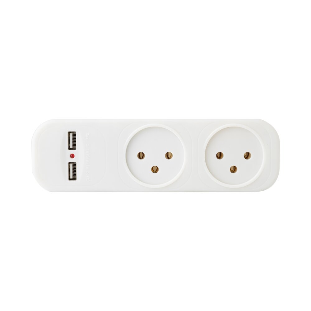 מפצל 2 שקעים+2 - USB3.1A