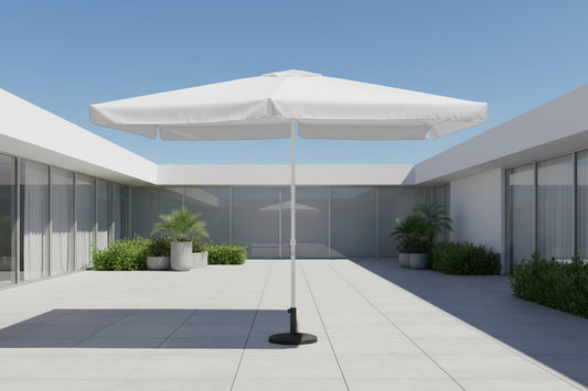 שמשיית אלומיניום מלבנית 1.9*2.9 מטר לבן