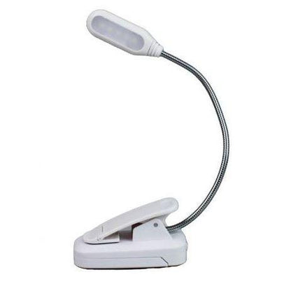 מנורת קליפס גמישה 3W לבן 3xAAA דגם OM-CLIPSLIGHT-WH