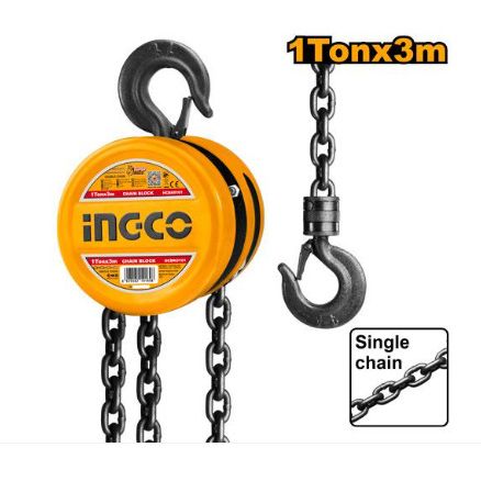 כננת ידנית יכולת הרמה 1 טון אורך 3 מטר - INGCO