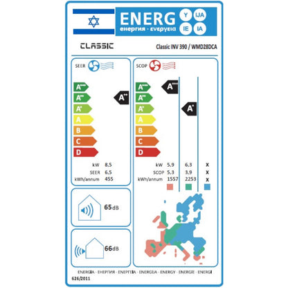 מזגן עילי אלקטרה ELECTRA CLASSIC INVERTER 390
