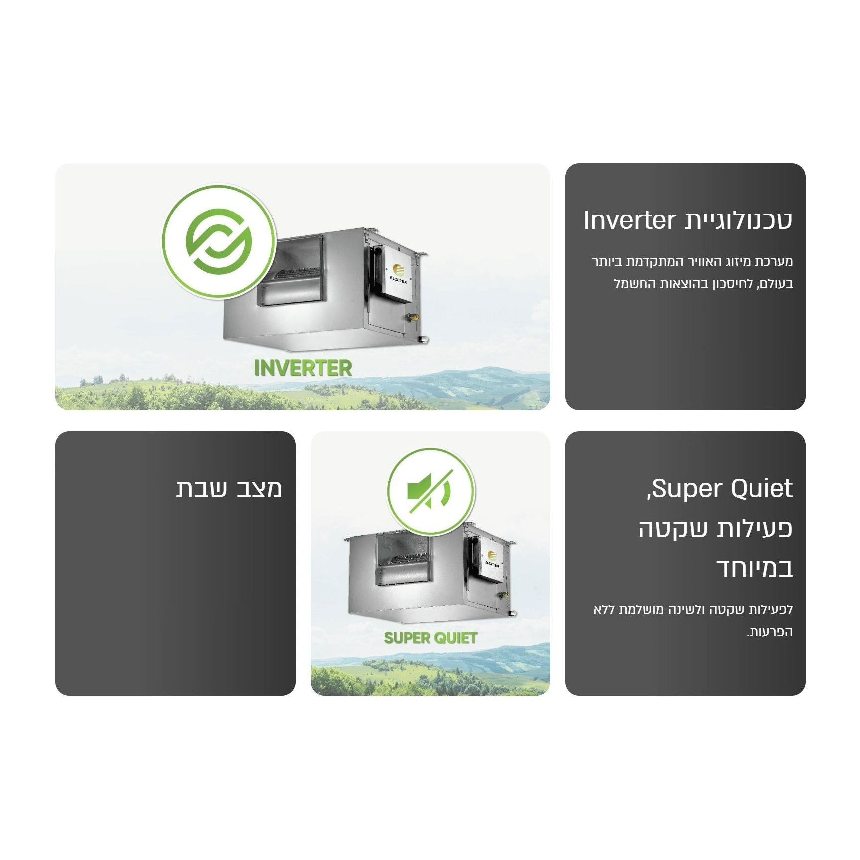 מזגן מיני מרכזי אלקטרה Electra EMD A SQ INVERTER 45T