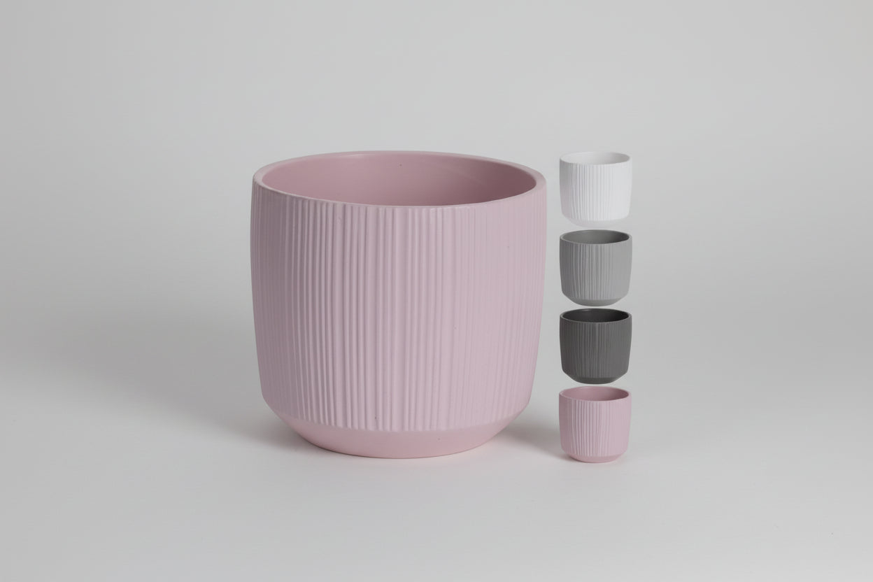 עציצי קרמיקה פסים