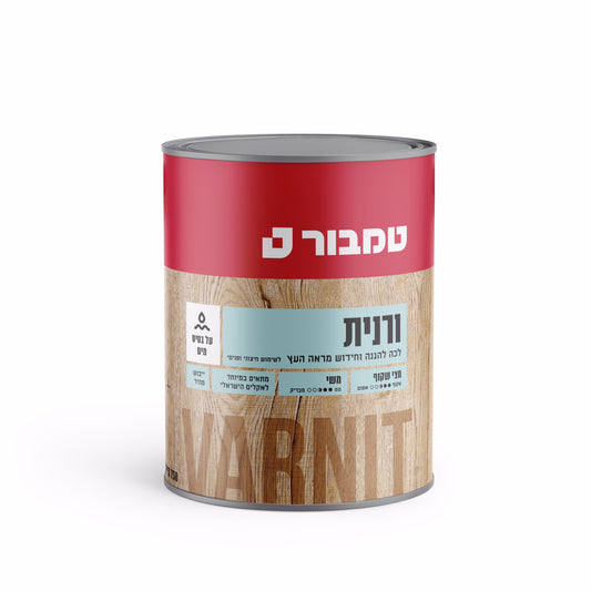 ורנית לעץ מים טיק בהיר 536 0.75 ליטר
