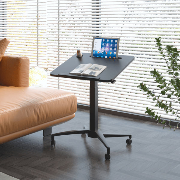 בלאק שולחן מתכוונן מיני פנאומטי שחור מתקפל