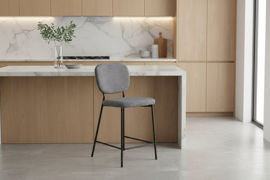 כסא בר יויו אפור כהה ר.מתכת שחורה