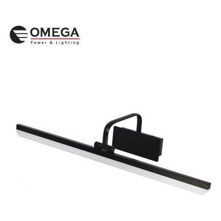 ג.תאורה צמוד קיר מתכוונן לחדר מקלחת 58cm IP44 BRIDGE שחור  4000K/3000K CCT 12W