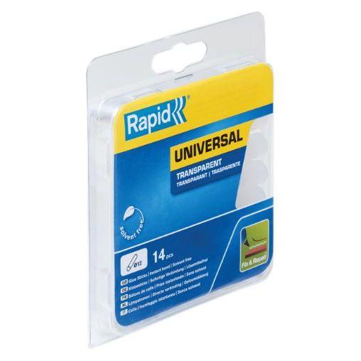 קופסה 14 יח' מקל דבק חם קצר RAPID 125GRAM Ø12