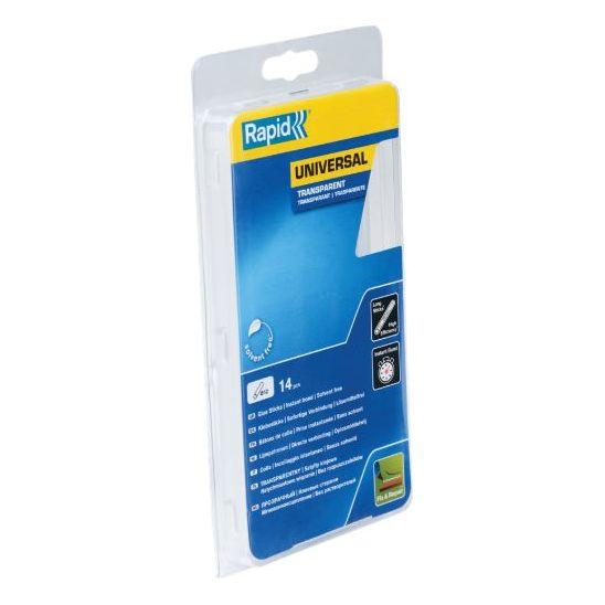 קופסה 14 יח' מקל דבק חם ארוך RAPID 250GRAM Ø12