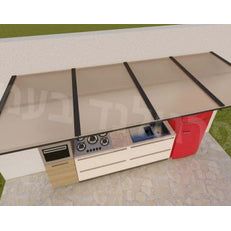 פרגולת גגון יוקרה הצללה ואיטום מים מידה 150 ס"מ