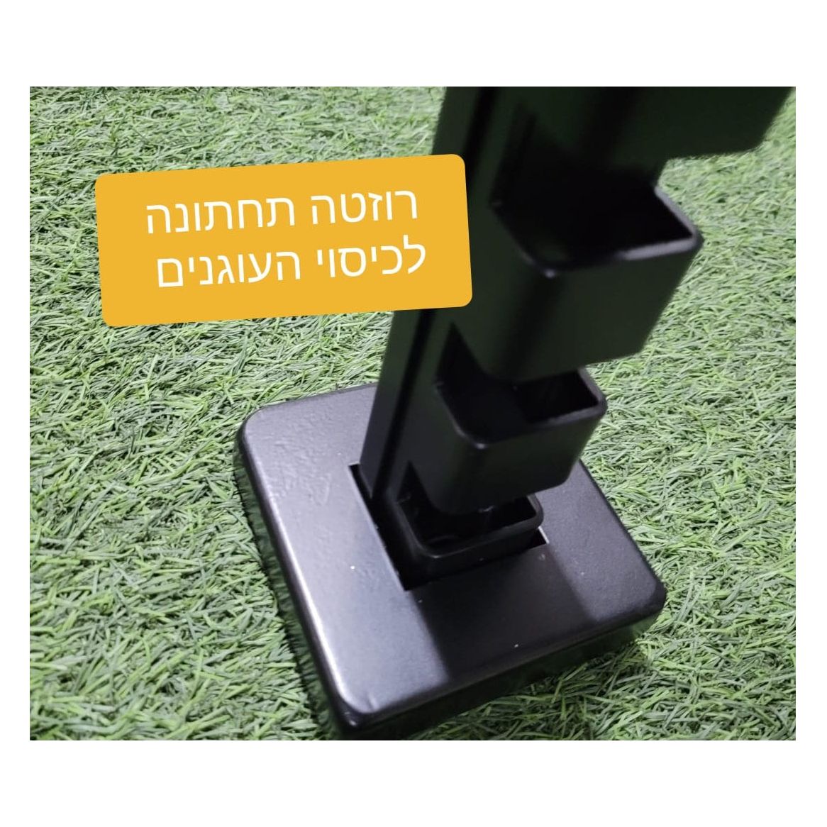 עמוד אלומיניום לגדר הייטק צף מלבני 20 או  מקור ציפור  צבע אפור