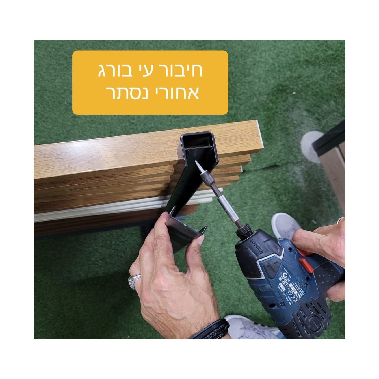 עמוד אלומיניום לגדר הייטק צף מלבני 20 או  מקור ציפור  צבע אפור